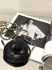 Chanel Camellia Black Pouch Size 11 × 11 × 4 cm - 2