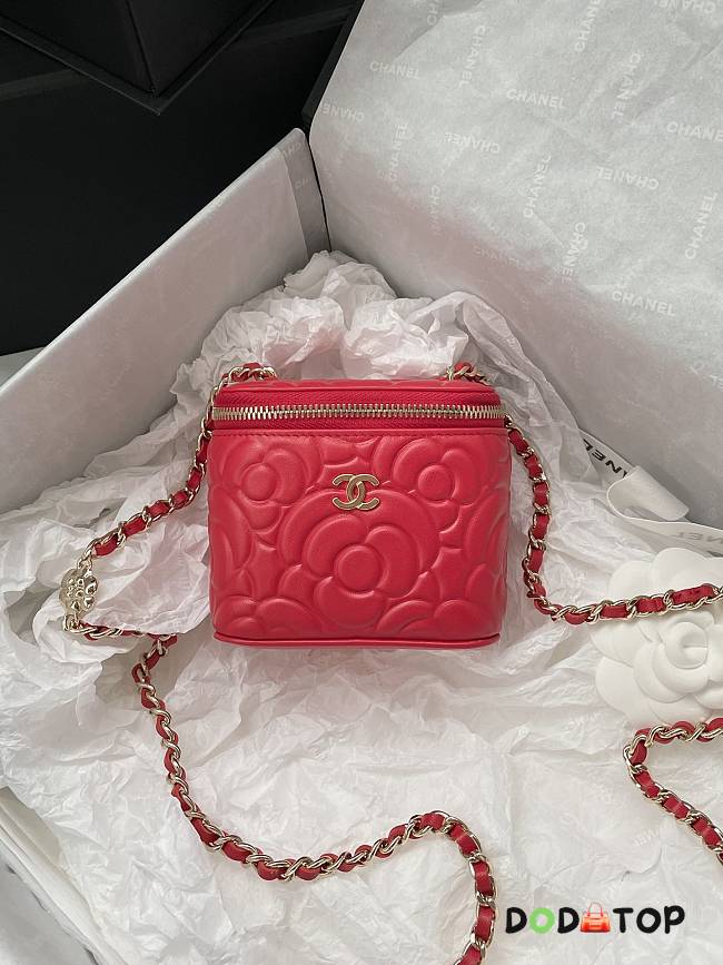 Chanel Camellia Box Red Size 10 × 9 × 7.5 cm - 1