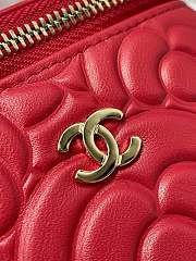 Chanel Camellia Box Red Size 10 × 9 × 7.5 cm - 4