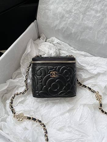 Chanel Camellia Box Black Size 10 × 9 × 7.5 cm