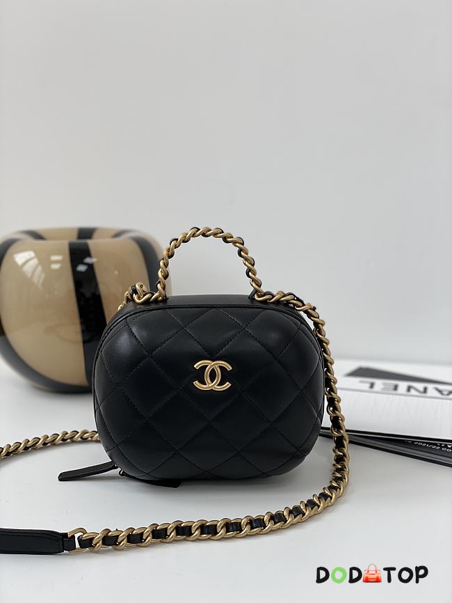Chanel Small Round Box Black Size 18 x 15 x 10.5 cm - 1