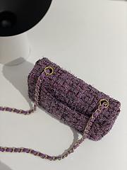 Chanel Woven Wool CF Purple Size 20 × 10 × 7 cm - 6
