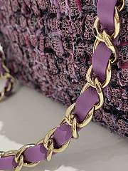 Chanel Woven Wool CF Purple Size 20 × 10 × 7 cm - 2