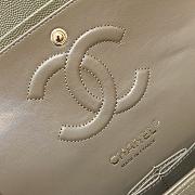 Chanel Caviar Flap Bag Dark Milk Brown Light Gold Buckle Size 25 cm - 3
