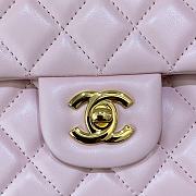 Chanel Flap Bag Lambskin Light Pink Gold Buckle Size 25 cm - 5