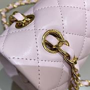 Chanel Flap Bag Lambskin Light Pink Gold Buckle Size 25 cm - 2