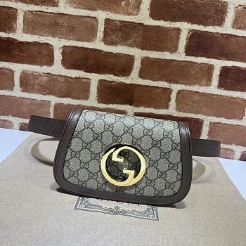 Gucci Blondie Belt Bag In Brown Leather Size 21.5 x 13 x 4.5 cm