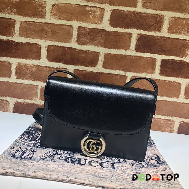 Gucci GG Ring Shoulder Bag Black Size 24 × 16 × 6 cm - 1