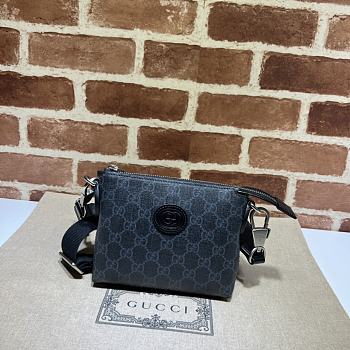 Gucci Messenger bag with Interlocking G Black Size 16 x 13.5 x 3.5 cm