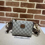 Gucci Messenger Bag With Interlocking G Brown Size 16 x 13.5 x 3.5 cm - 1