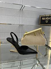 Fendi First Slingback Shoes Black/White - 6