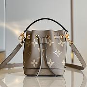 Louis Vuitton LV Nano Noé Bucket Handbag Gray Size 13 x 16 x 10 cm - 1