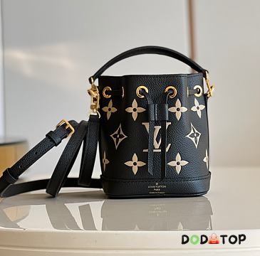 Louis Vuitton LV Nano Noé Bucket Handbag Black Size 13 x 16 x 10 cm - 1
