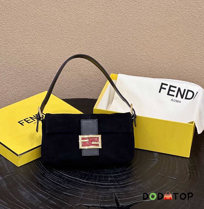 Fendi Baguette Shoulder Bag Black Size 25 x 4 x 12 cm - 1