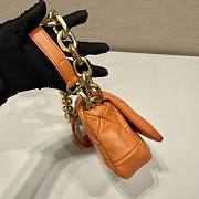 Prada System Nappa Patchwork Shoulder Bag Orange Size 21 x 15 x 6.5 cm - 4