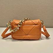 Prada System Nappa Patchwork Shoulder Bag Orange Size 21 x 15 x 6.5 cm - 2