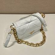 Prada System Nappa Patchwork Shoulder Bag White Size 21 x 15 x 6.5 cm - 4