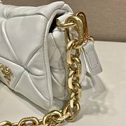 Prada System Nappa Patchwork Shoulder Bag White Size 21 x 15 x 6.5 cm - 3
