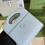 Gucci GG Marmont Top Handle Card Case Wallet Blue Size 11.5 x 12.5 x 2.5 cm - 4