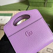 Gucci GG Marmont Top Handle Card Case Wallet Pink Size 11.5 x 12.5 x 2.5 cm - 2