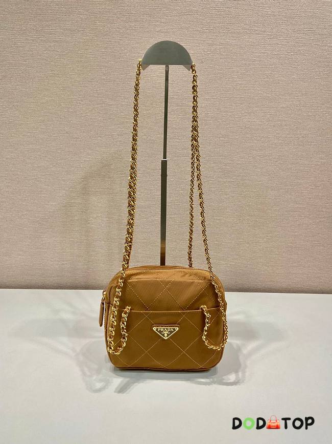Prada Paffuto Padded Shoulder Bag Beige Size 19 x 14 x 6 cm - 1