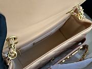 Chanel Vintage Classic Medium Beige Bag Size 15 x 21 x 8 cm - 5