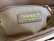 Chanel Vintage Classic Medium Beige Bag Size 15 x 21 x 8 cm - 3