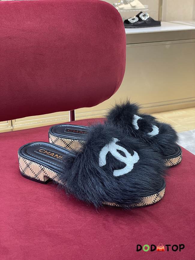 Chanel wool slippers Black/White - 1