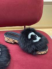 Chanel wool slippers Black/White - 5