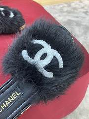 Chanel wool slippers Black/White - 4