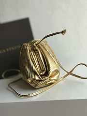 Bottega Veneta Mini Pouch Lambskin Gold Size 13 x 22 x 5 cm - 6