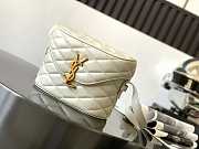 YSL June Box Bag In Quilted Patent Leather White Size 19 x 15 x 8 cm - 1