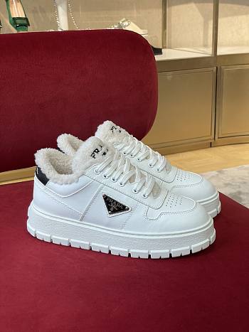 Prada Wool White Sneakers 