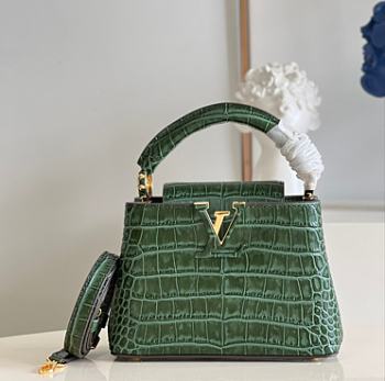 Louis Vuitton Capucines Mini Green Size 21 x 14 x 8 cm