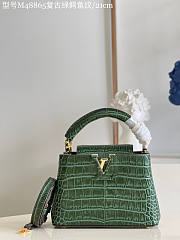 Louis Vuitton Capucines Mini Green Size 21 x 14 x 8 cm - 3