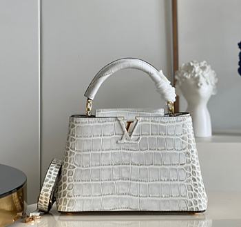 Louis Vuitton Capucines BB White Size 27 x 18 x 9 cm