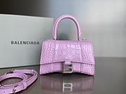 Balenciaga Hourglass Crocodile Pattern Pink Size 19 x 8 x 21 cm - 1