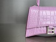 Balenciaga Hourglass Crocodile Pattern Pink Size 23 x 10 x 24 cm - 5