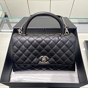 Chanel Coco Handle Bag Silver Hardware Size 18 x 29 x 12 cm - 1