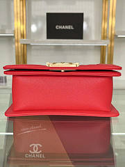 Chanel Boy Bag In Red Gold Hardware Size 20 cm - 3