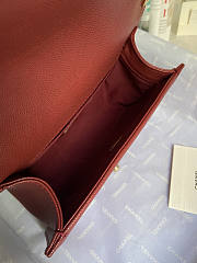 Chanel Boy Bag In Dark Red Gold Hardware Size 20 cm - 3