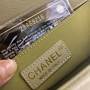 Chanel Boy Bag Caviar Green Gold Hardware Size 25 cm - 2