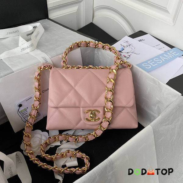 Chanel Flap Handle Bag Pink Size 20.5 x 15 x 8 cm - 1