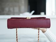 Chanel Flap Bag Red Wine Size 10 x 18 x 4.5 cm - 4