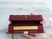 Chanel Flap Bag Red Wine Size 10 x 18 x 4.5 cm - 5