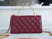 Chanel Flap Bag Red Wine Size 10 x 18 x 4.5 cm - 3