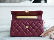 Chanel Flap Bag Red Wine Size 10 x 18 x 4.5 cm - 2