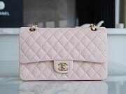 Chanel Flap Bag Lambskin Pink Gold Hardware Size 25 cm - 1