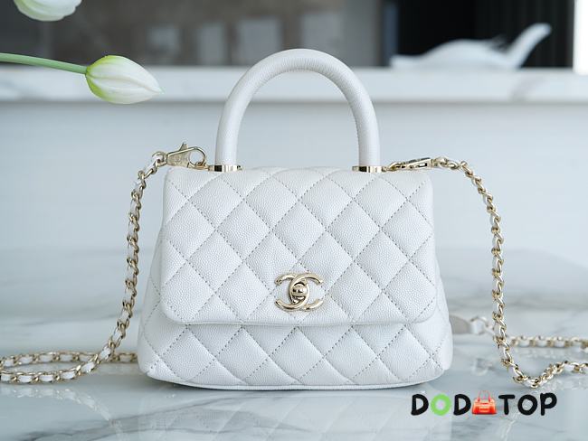 Chanel Coco Handle Bag White Size 19 cm - 1