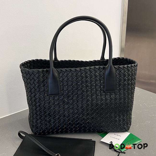 Botega Venata Cabat Small Shopping Bag Black Size 32 x 23 x 16 cm - 1